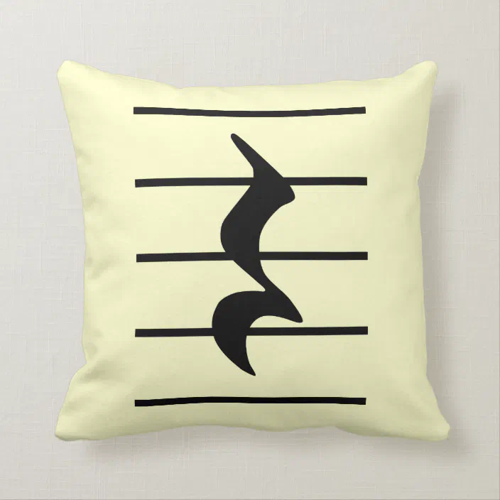 Quarter Rest Throw Pillow Zazzle Com