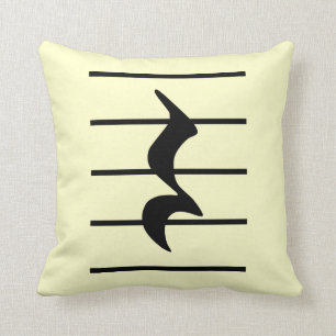 quarter rest throw pillow
