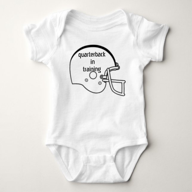 quarterback in training baby bodysuit (Front)