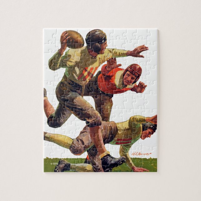 Quarterback Pass Jigsaw Puzzle (Vertical)