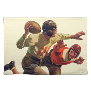 Quarterback Pass Placemat by PostSports at Zazzle