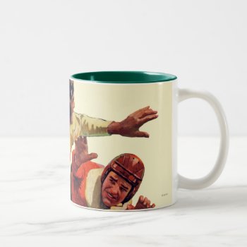 Quarterback Pass Two-tone Coffee Mug by PostSports at Zazzle