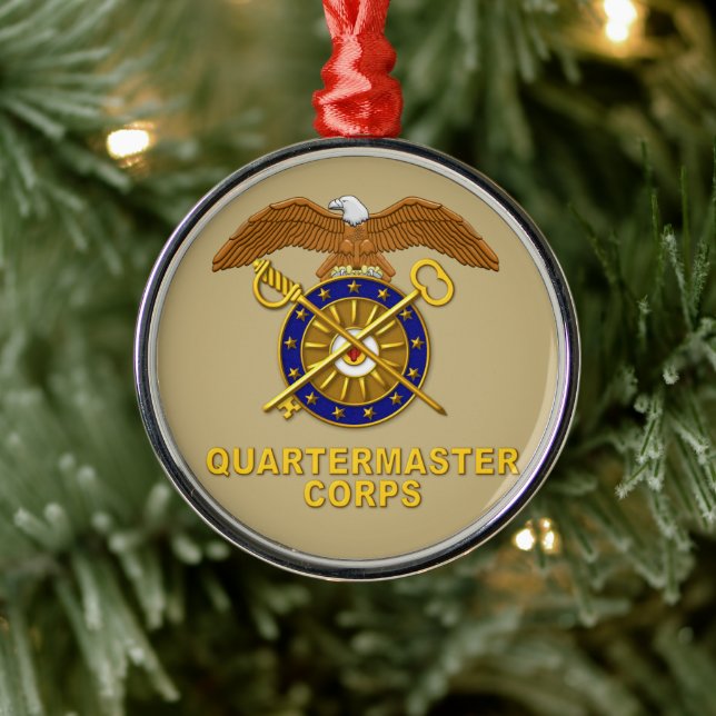 QUARTERMASTER CORPS Christmas Metal Ornament (Tree)