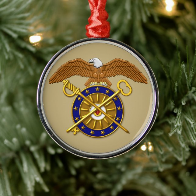 QUARTERMASTER CORPS Christmas Metal Ornament (Tree)
