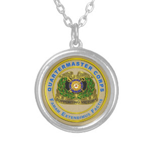 Quartermaster Corps Silver Plated Necklace
