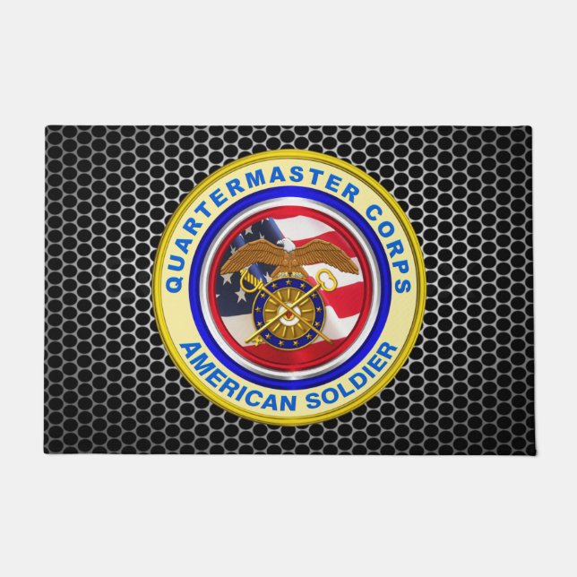 Quartermaster Corps Veteran  Doormat (Front)