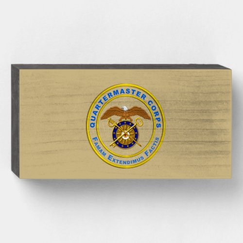 Quartermaster Corps Veteran Wooden Box Sign