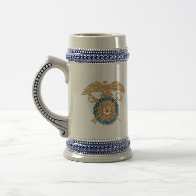 Quartermaster Crest Army Logistics Name Gift Beer Stein (Left)