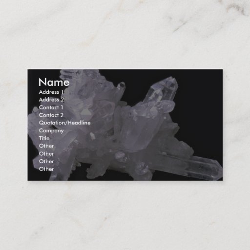 Customizable Quartz Business Card Templates