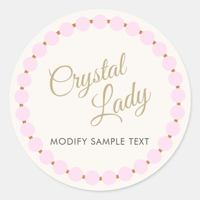 Quartz Crystal Jewelry Designer L Classic Round Sticker (Front)