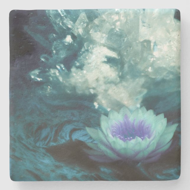 QUARTZ CRYSTAL RIVER STONE COASTER (Front)