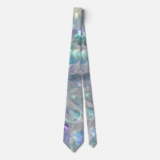 Quartz Crystal Sparkly Pattern Neck Tie (Front)