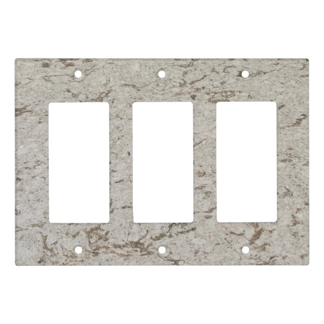 Quartz Granite with Tan Brown Flecks Light Switch Cover (Front)