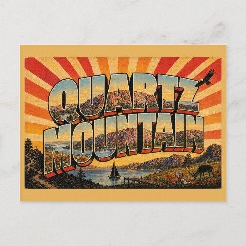 Quartz Mountain Oklahoma Granite Lake Wildflower Postcard
