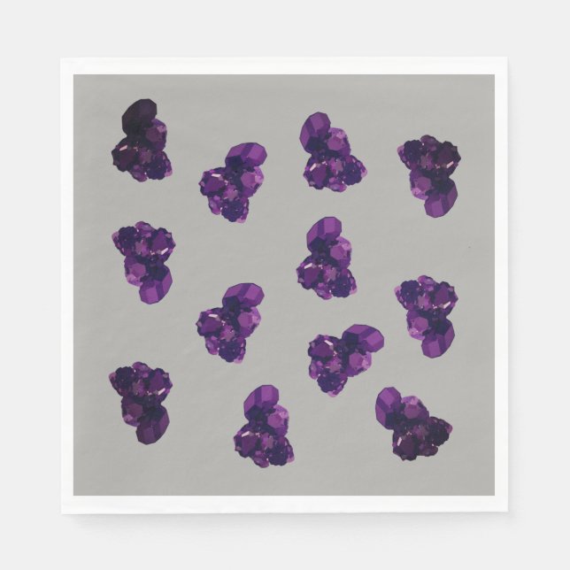 Quartz Purple Amethyst  Paper Napkin (Front)