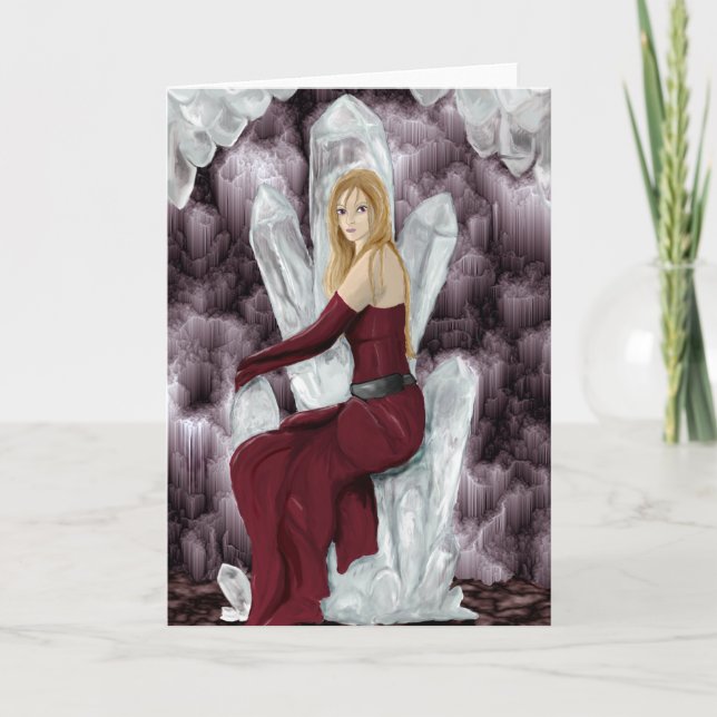 Quartz throne greeting card (Front)
