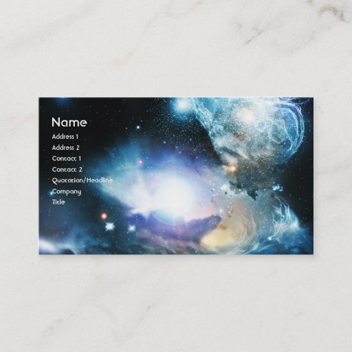 Customizable Quasar Business Card Templates