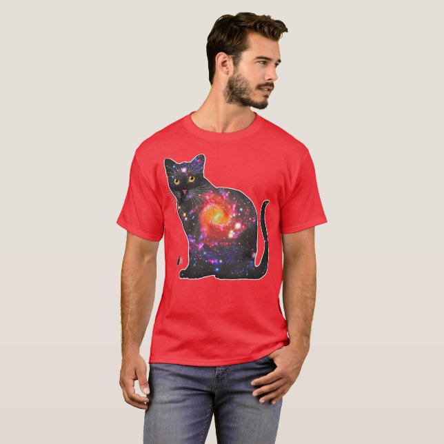 Quasar Space In Cat T-Shirt (Front Full)