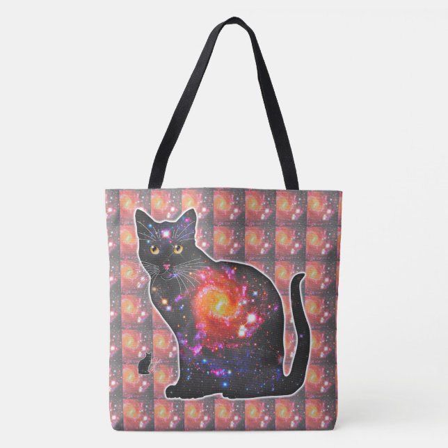 Quasar Space In Cat Tote Bag (Front)