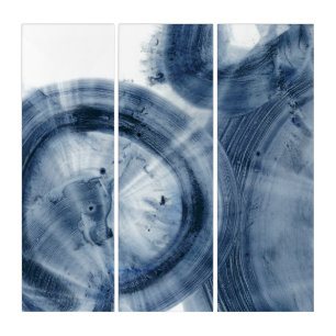 Quasars - Inky Blue Circles Triptych