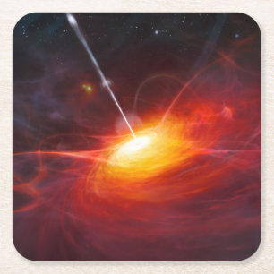 Quasars. Square Paper Coaster