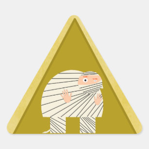 Quasimodo as a Mummy Triangle Sticker