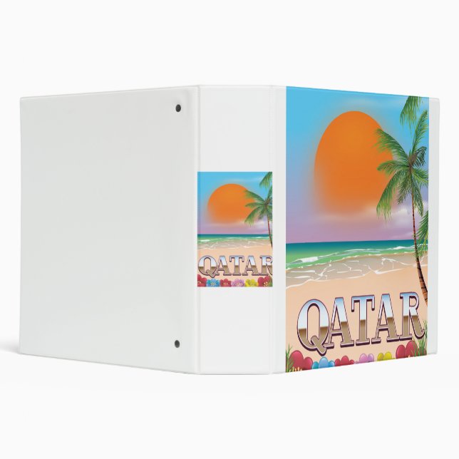 Quatar travel poster 3 ring binder (Background)