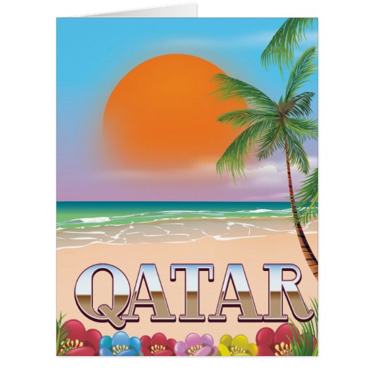 Quatar travel poster cards (Front)