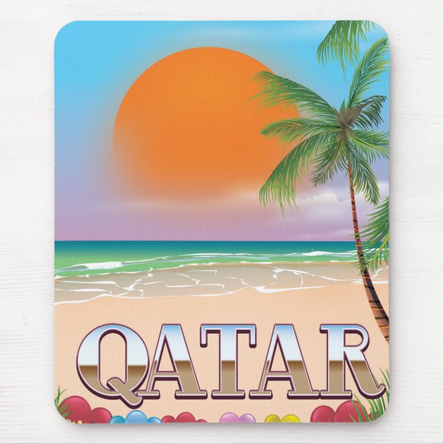 Quatar travel poster mouse pad (Front)