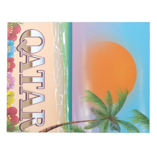 Quatar travel poster notepad