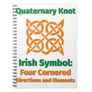 Quaternary Knot Irish Symbol: Four Cornered Direct Notebook