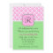 Quatrafoil Monogram Sip and See Baby Invitation