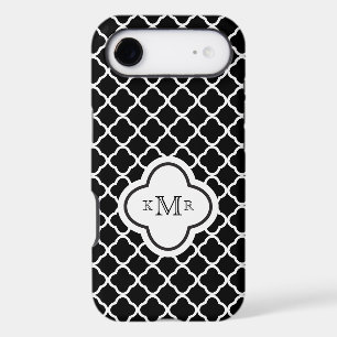 Quatrefoil Black White Pattern Stylish Monogram iPhone 17 Air Case