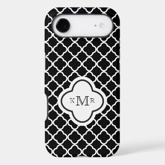 Quatrefoil Black White Pattern Stylish Monogram iPhone 17 Air Case