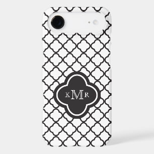 Quatrefoil Black White Pattern Stylish Monogram iPhone 17 Air Case