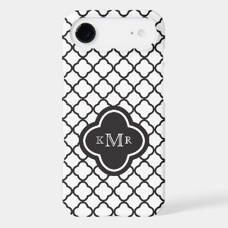 Quatrefoil Black White Pattern Stylish Monogram iPhone 17 Air Case