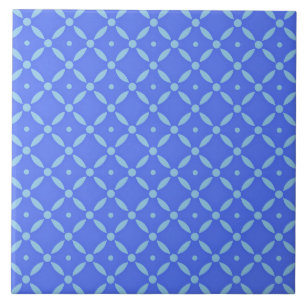Quatrefoil Blue Design Ceramic Tile