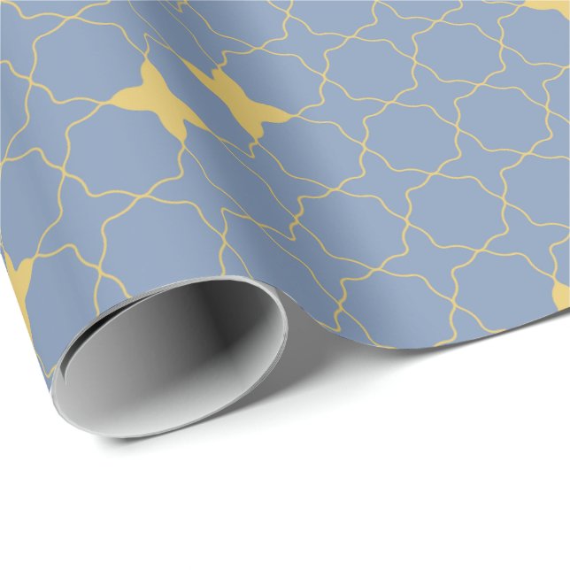Quatrefoil Geometric Pattern Wrapping Paper (Roll Corner)