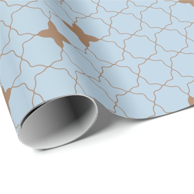 Quatrefoil Geometric Pattern Wrapping Paper (Roll Corner)