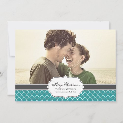 Quatrefoil Holiday Photo Card