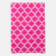 Quatrefoil Hot Pink Kitchen Towels | Zazzle