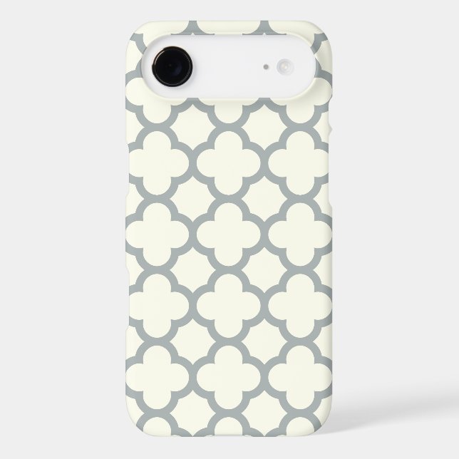 Quatrefoil iPhone 6 Plus Case in Gray (Back)