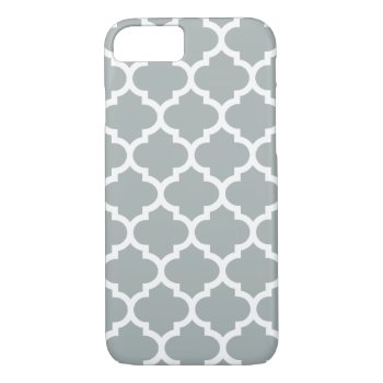 Quatrefoil Iphone 7 Case In Paloma Gray by ipad_n_iphone_cases at Zazzle
