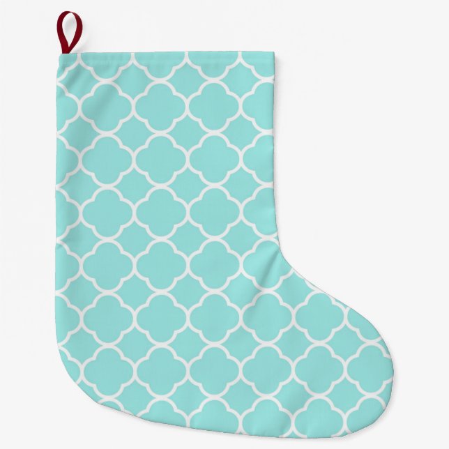 Quatrefoil Large Christmas Stocking (Front)