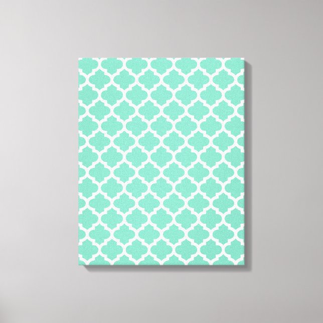 Quatrefoil Lattice Trellis Pattern Any Color Canvas Print (Front)