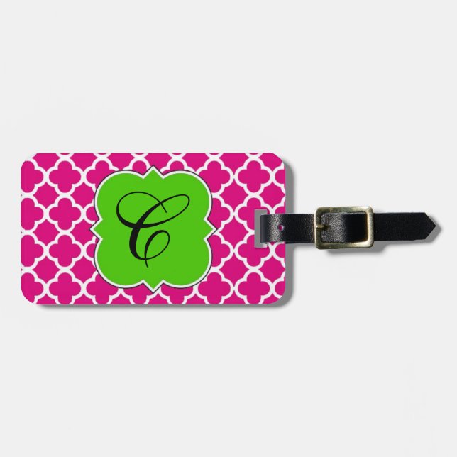 Quatrefoil Luggage Tag (Front Horizontal)