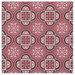 Quatrefoil Marsala Red Fabric 2