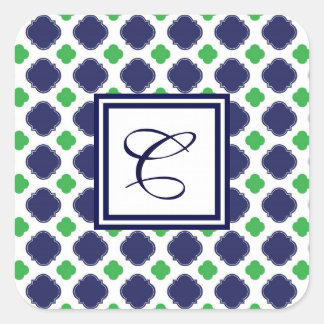 Quatrefoil Monogram Stickers