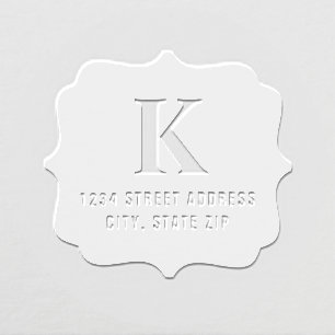 Quatrefoil Monogrammed Address Embosser