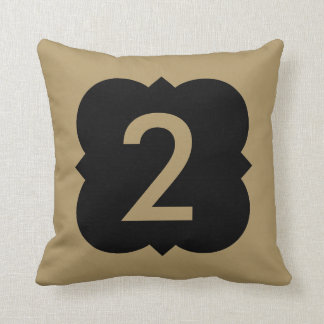 Quatrefoil: Number 2 Throw Pillow